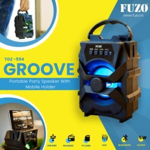 Groove Portable Party Speaker with Mobile Holder - TGZ-594