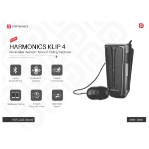 Portronics Retractable Bluetooth Music & Calling Earphone - POR 1102
